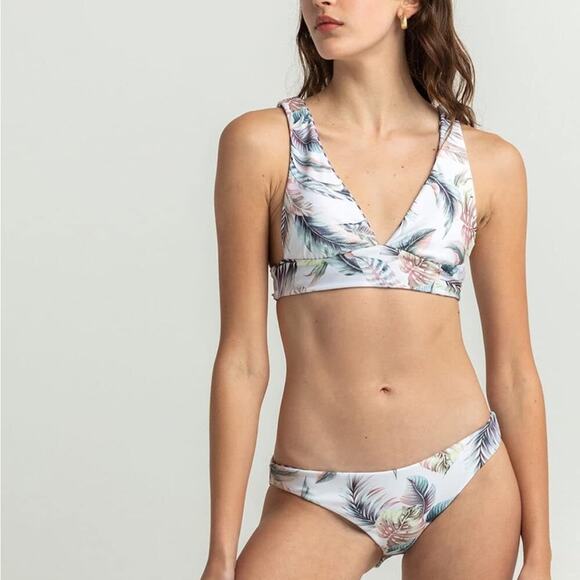 Raisins NEW Reversible Tropical/Purple Gingham Bikini Size Large - Picture 2 of 13